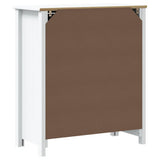 Bathroom Cabinet BERG White 69.5x34x80 cm Solid Wood Pine 358542