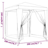 Party Tent with 4 Mesh Sidewalls 2x2 m White 48520