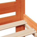 ZNTS Bed Frame without Mattress Wax Brown 120x200 cm Solid Wood Pine 3309922