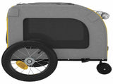 Pet Bike Trailer Yellow and Grey 54.5 x 120 x 161 cm 93847