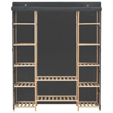 Wardrobe Grey 135x40x170 cm Fabric 248197