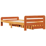 Bed frame without Mattress Wax Brown 75x190 cm Small Single Solid Wood Pine 3309064