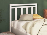 Bed Headboard White 106x4x100 cm Solid Wood Pine 817776