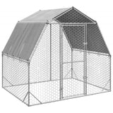 Chicken Run with Roof 2.5x2x2.25 m Galvanised Steel 4104030
