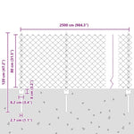 ZNTS Garden Fence Set Set of 2 Galvanised steel Large Durable 3336306