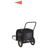 Pet Bike Trailer Black 125 x 53 x 54 cm Oxford fabric and iron 93849