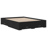 Bed Frame with Drawers without Mattress Black 120x190 cm Small Double 3280413