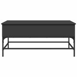 Coffee Table Black 100x50x45 cm Engineered Wood and Metal 845396