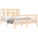 ZNTS Bed Frame without Mattress 120x200 cm Solid Wood 3194111