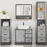 4 Piece Bathroom Furniture Set Grey Sonoma Engineered Wood 3301288