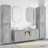Bathroom Furniture Set 5 pcs Concrete Grey 33 x 34.5 x 160 cm 3406026