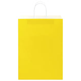Paper Bags 250 pcs with Handles Yellow 32x17x44 cm 4101790