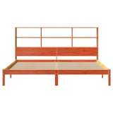 Bookcase Bed without Mattress Wax Brown 200x200 cm Solid Wood Pine 3321609