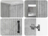 3 Piece Bathroom Cabinet Set HOORN Engineered Wood 3417876