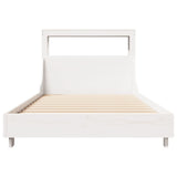Bed Frame without Mattress White 90x190 cm Single Solid Wood Pine 3306442