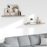 Floating Wall Shelves 2 pcs Concrete Grey 90x23.5x3.8 cm MDF 326604