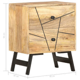 Bedside Cabinet 40x30x50 cm Solid Mango Wood 285875