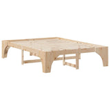 Bed Frame Brown 160 x 200 cm Solid Pine Wood 872980