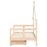 Kids Bed Frame with Drawers 80x160 cm Solid Wood Pine 834543