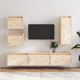 TV Cabinets 6 pcs Solid Wood Pine 3100184