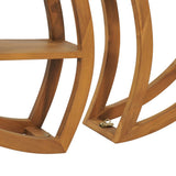 Yin Yang Wall Shelf 100x20x100 cm Solid Teak Wood 320772