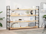 Floating Shelves 4 pcs 160x30x4 cm Untreated Solid Wood Acacia 3279470