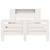 Bed Frame without Mattress White 140x190 cm Solid Wood Pine 3309900