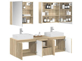 Bathroom Cabinet Set 5 pcs Sonoma Oak Engineered Wood 3406409