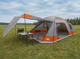 Cabin Tent Grey and Orange 8-Person Polyester and Steel 42028577