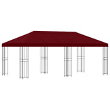 6 x 3 m Burgundy Polyester and Steel 190 3375992