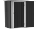 5ft x 3ft Metal Garden Storage Shed, Outdoor Tool Shed with Sloped Roof, Lockable Door for Tools, T3398P318601