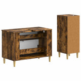 2 Piece Bathroom Cabinet Set ARNHEM Smoked Oak Engineered Wood 3417689