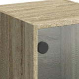 Highboard with Glass Doors Sonoma Oak 35x37x109 cm 836387