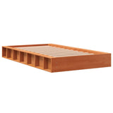 Bed Frame without Mattress Wax Brown 100x200 cm Solid Wood Pine 844430