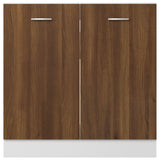 Sink Bottom Cabinet Lyon Brown Oak 80x46x81.5 cm Engineered Wood 815566