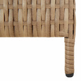 Room Divider 5 Panels Beige Poly Rattan 365351