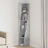 Corner Cabinet 27.5x27x140cm Engineered Wood Concrete Grey 889868
