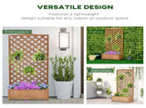 53L Garden Wooden Planter Box with Trellis Free Standing Flower Raised Bed with Lattice for Climbing T3398P313618