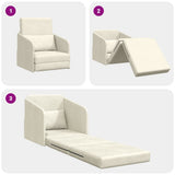 Sofa Bed Cream 65 x 80 x 83 cm Velvet 4106654