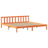Bed Frame without Mattress Wax Brown 200x200 cm Solid Wood Pine 3301497
