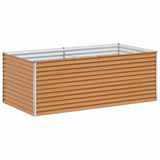 Garden Raised Bed 195 x 100 x 68 cm Galvanised Steel 42017367