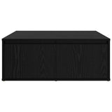 Coffee Table Black oak 80 x 80 x 31 cm Engineered wood 875488