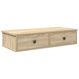 Wall Shelf with Drawers Sonoma Oak 80x34x17 cm Engineered Wood 859952