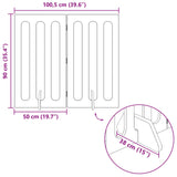 Folding Pet Fence 2 pcs White 100.5 x 38 x 90 cm 8005971