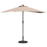 Garden Parasol Taupe 294 x 150 x 224 cm Polyester and Steel 42003270