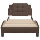 Bed Frame without Mattress "Zadar" Brown 80x200 cm Faux Leather 3208144
