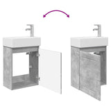 Bathroom Vanity Unit with Tap Concrete Grey 45.5 x 25.5 x 84 cm 889494