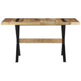 ZNTS Dining Table 140x70x76 cm Rough Mango Wood 321606