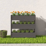 Planter Grey 112x25x104.5 cm Solid Wood Pine 823922