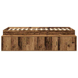 Storage Bed Frame Old wood 90 x 200 cm Engineered wood 3335195